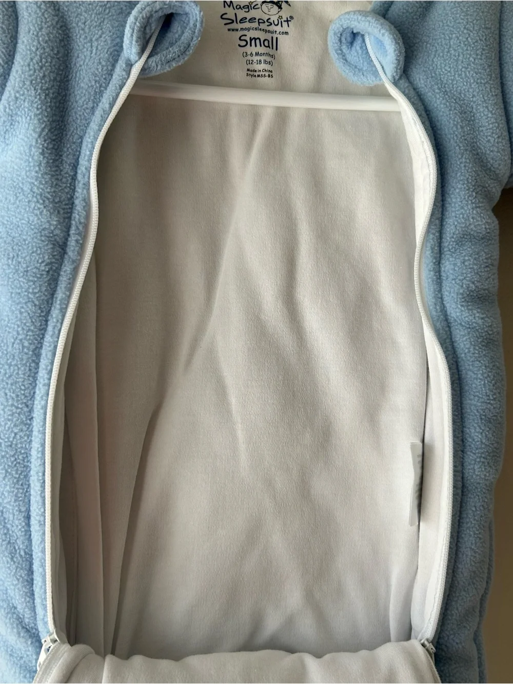 Baby Merlin’s Magic Sleepsuit Microfleece Light Blue Small 3-6 Months 12-18 lbs